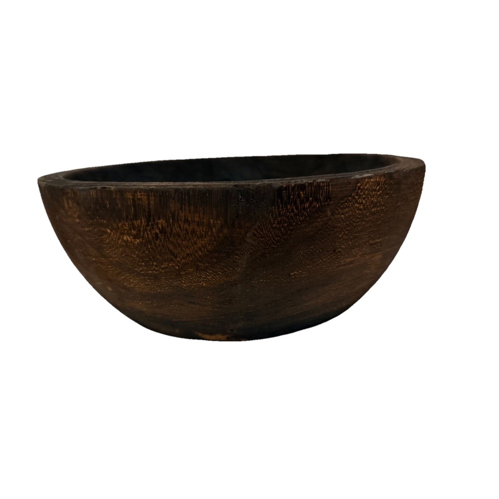 Kirkland's Home Paulownia Wood Round Bowl 14" Dark Brown Tabletop Decor